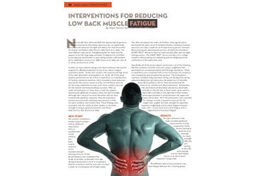 muscle fatigue