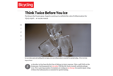 icing an injury